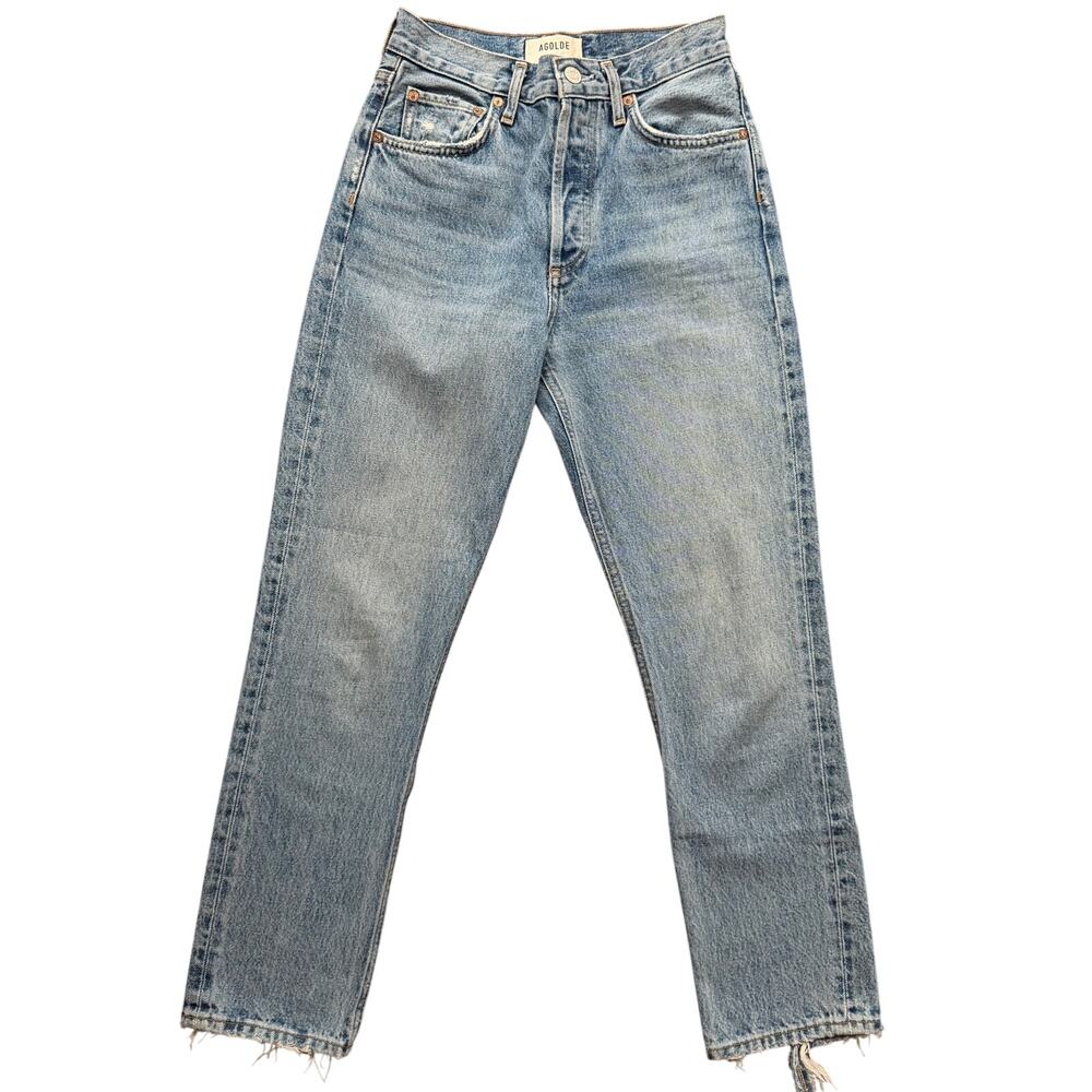 AGOLDE Riley Crop High Rise Straight Jean Size 24
